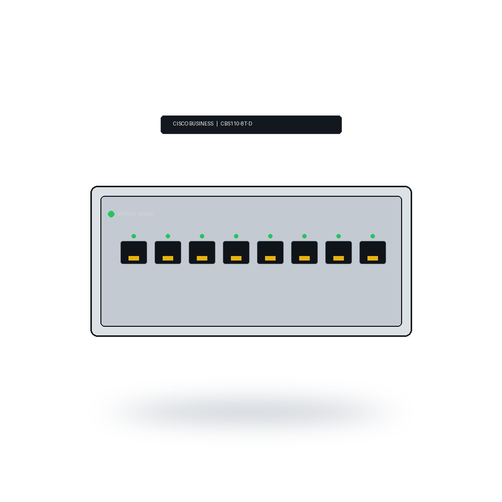 Cisco Business CBS110-8T-D Unmanaged 8-Port Gigabit Desktop Switch