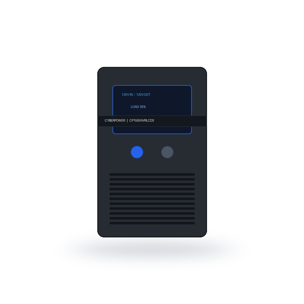 CyberPower CP1500AVRLCD3 Intelligent LCD UPS System 1500VA 900W Mini-Tower